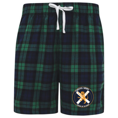 Men's Tartan Lounge Shorts lovers logo  Thumbnail