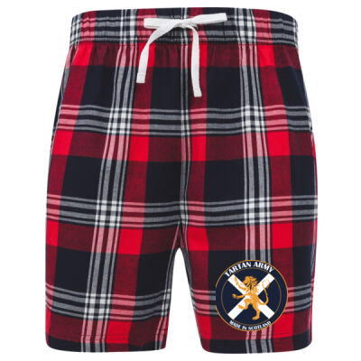 Men's Tartan Lounge Shorts made in logo   Thumbnail
